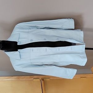 TERRY LEWIS LEATHER jacket. Women's  L. Baby blue